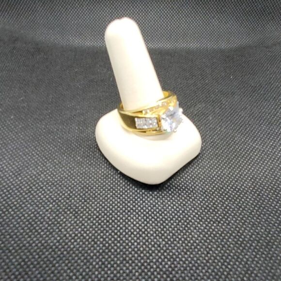 Seta Gold Tone CZ Ring - Picture 2 of 5